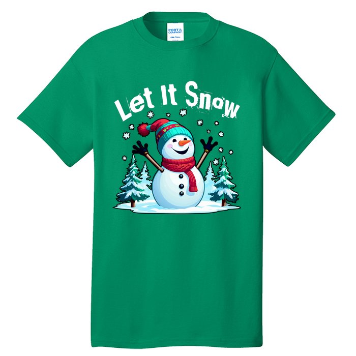 Let It Snow Snowman Tall T-Shirt