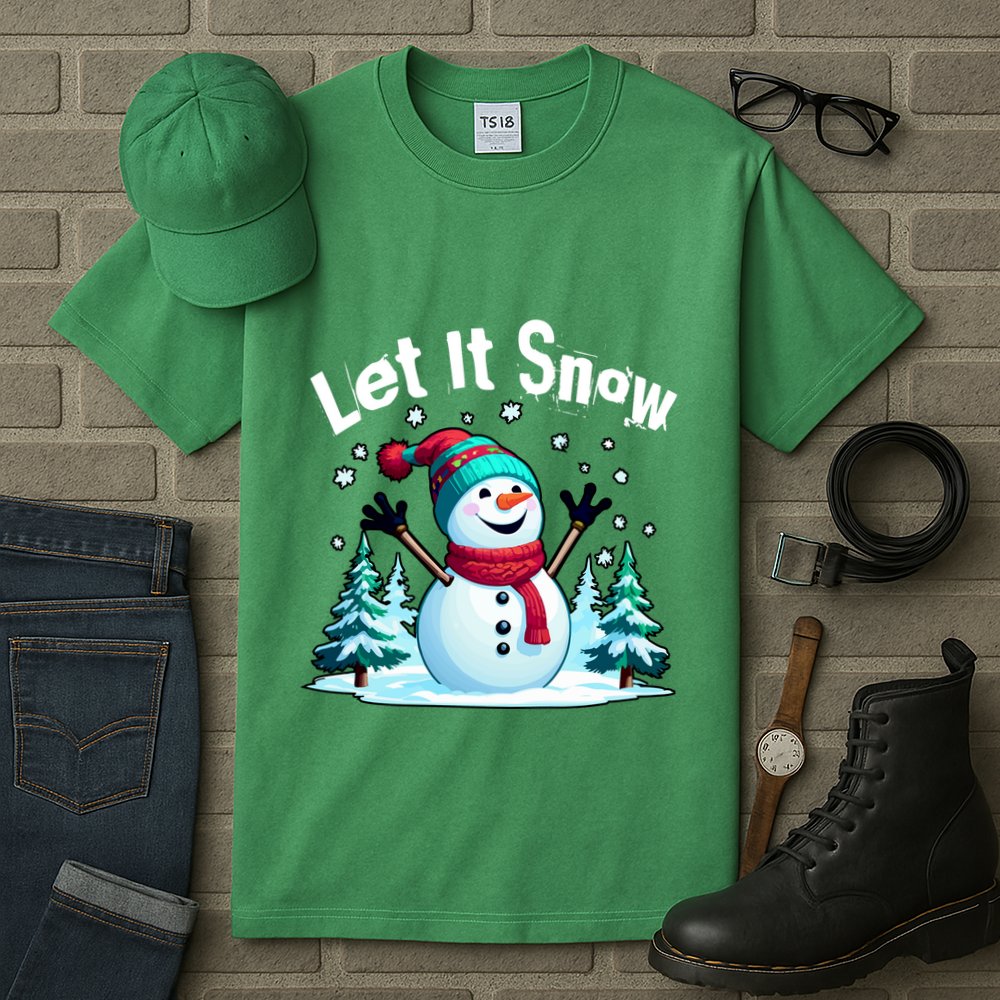 Let It Snow Snowman Tall T-Shirt