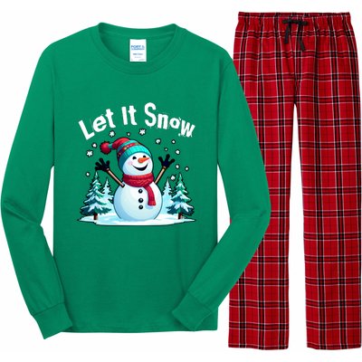 Let It Snow Snowman Long Sleeve Pajama Set