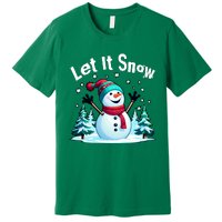 Let It Snow Snowman Premium T-Shirt