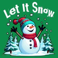 Let It Snow Snowman Premium T-Shirt