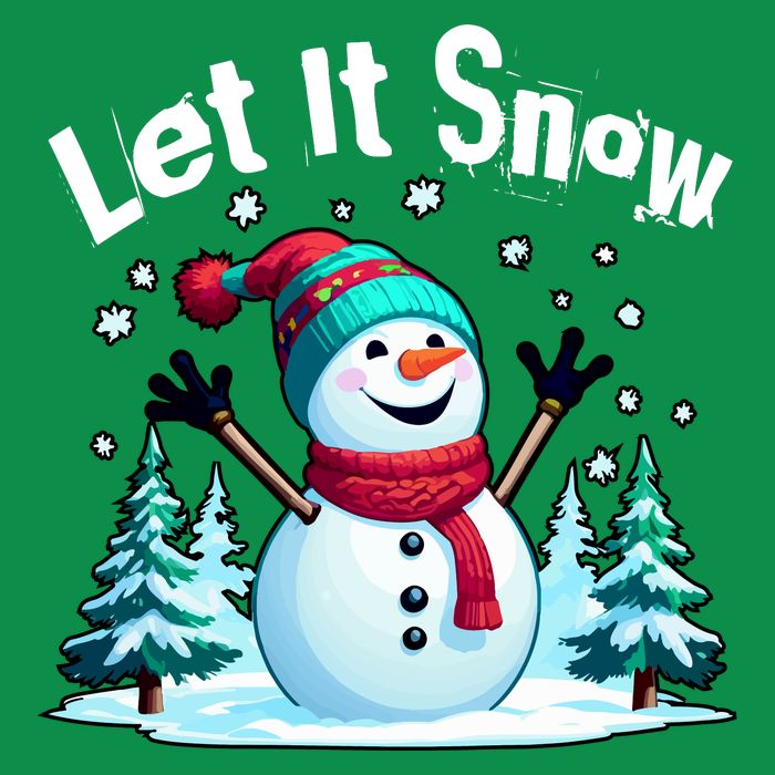 Let It Snow Snowman Baby Bodysuit