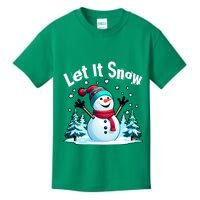 Let It Snow Snowman Kids T-Shirt