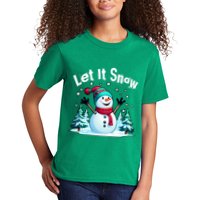 Let It Snow Snowman Kids T-Shirt