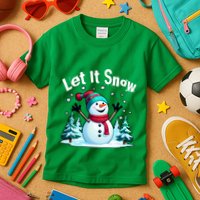 Let It Snow Snowman Kids T-Shirt
