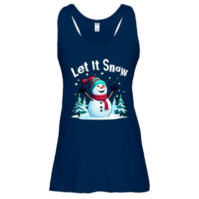 Let It Snow Snowman Ladies Essential Flowy Tank