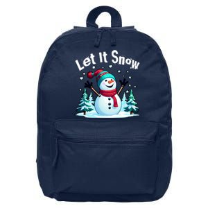 Let It Snow Snowman 16 in Basic Backpack