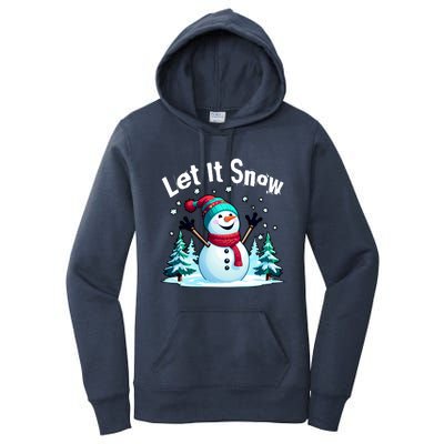 Let It Snow Snowman Women's Pullover Hoodie