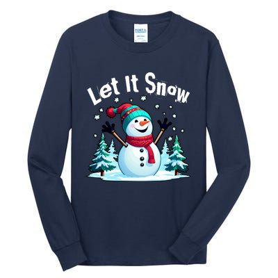 Let It Snow Snowman Tall Long Sleeve T-Shirt