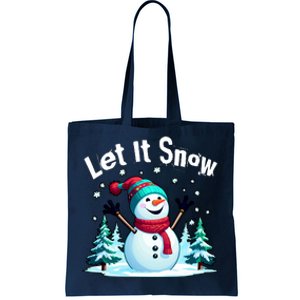 Let It Snow Snowman Tote Bag