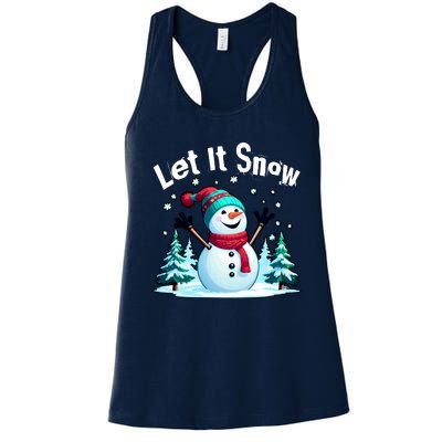 Let It Snow Snowman Women's Racerback Tank