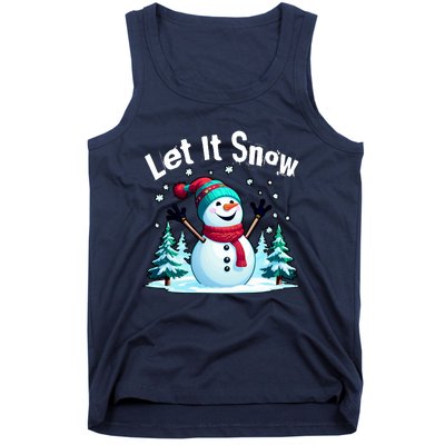 Let It Snow Snowman Tank Top