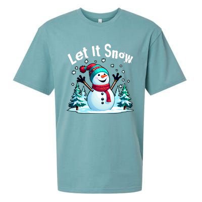 Let It Snow Snowman Sueded Cloud Jersey T-Shirt