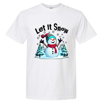 Let It Snow Snowman Garment-Dyed Heavyweight T-Shirt