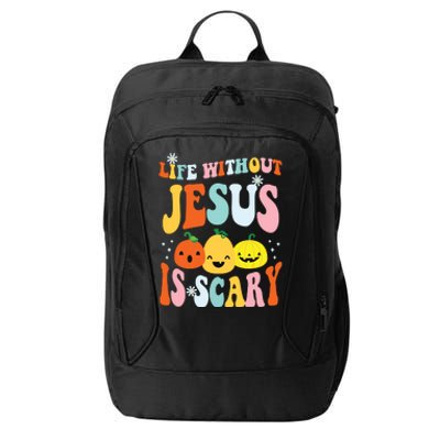 Life Is Scary Without Jesus Christian Faith Halloween City Backpack