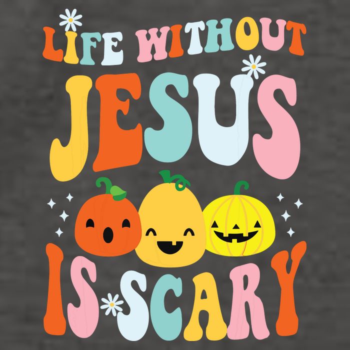 Life Is Scary Without Jesus Christian Faith Halloween Vector Backpack
