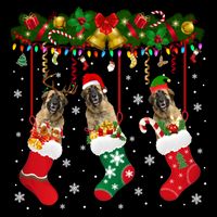 Leonberger In Sock Xmas Reindeer Santa Elf Dog Cool Gift Sustainable Bucket Hat