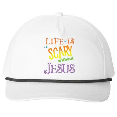 Life Is Scary Without Jesus Christian Halloween Costume Snapback Five-Panel Rope Hat