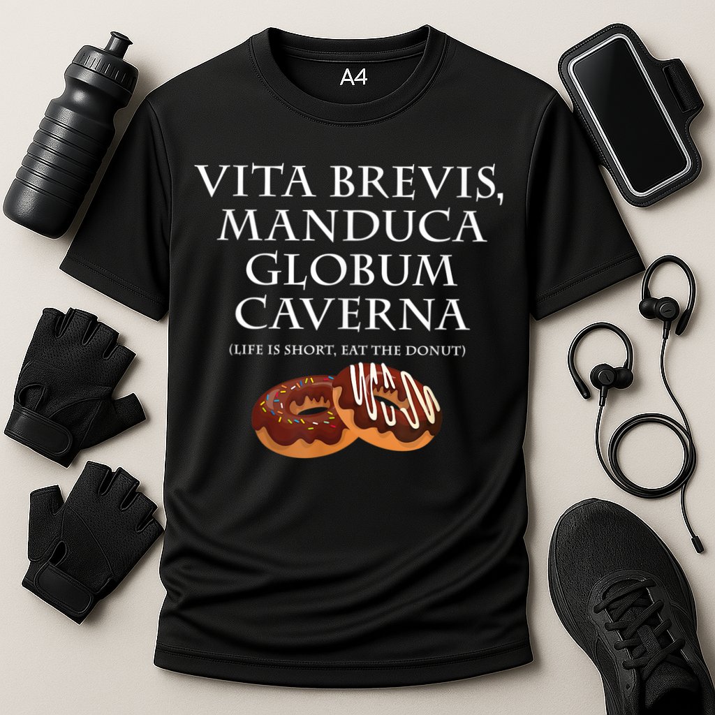 Life Is Short, Eat The Donut Latin Language Performance Shirt