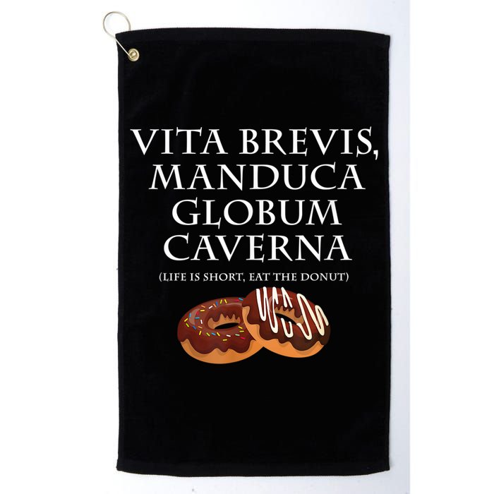 Life Is Short, Eat The Donut Latin Language Golf Towel