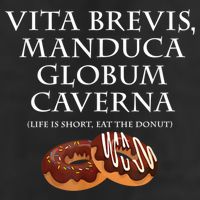 Life Is Short, Eat The Donut Latin Language Golf Towel