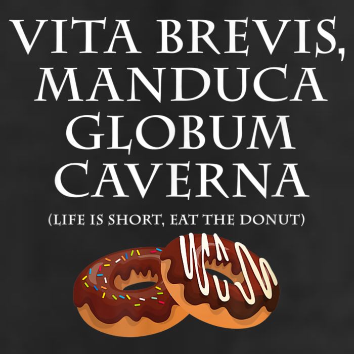 Life Is Short, Eat The Donut Latin Language Golf Towel