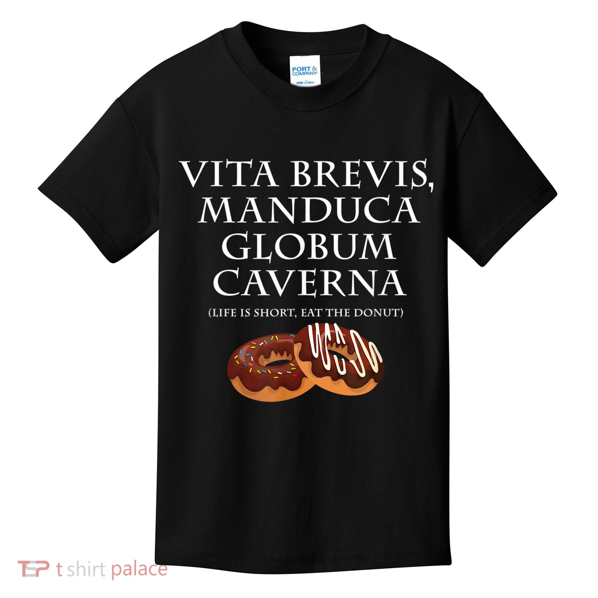 Life Is Short, Eat The Donut Latin Language Kids T-Shirt