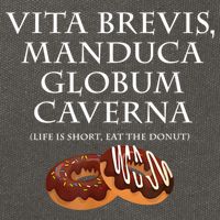 Life Is Short, Eat The Donut Latin Language Cotton Canvas Backpack