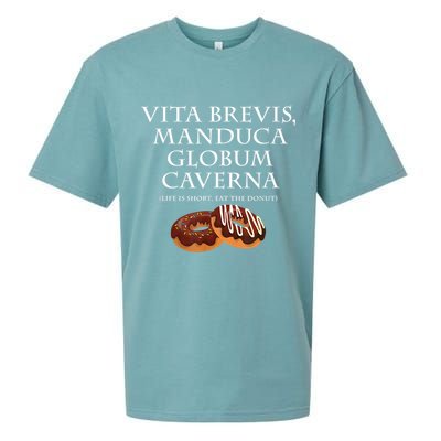 Life Is Short, Eat The Donut Latin Language Sueded Cloud Jersey T-Shirt