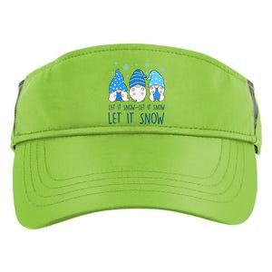 Let It Snow Gnomes Winter Holiday Cute Adult Drive Performance Visor