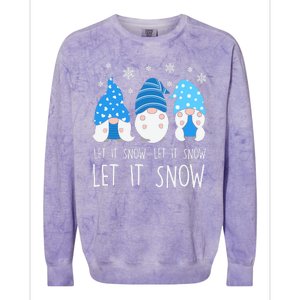 Let It Snow Gnomes Winter Holiday Cute Colorblast Crewneck Sweatshirt