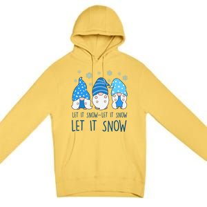 Let It Snow Gnomes Winter Holiday Cute Premium Pullover Hoodie