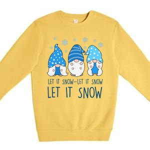 Let It Snow Gnomes Winter Holiday Cute Premium Crewneck Sweatshirt