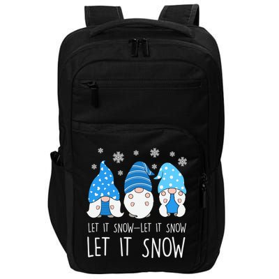 Let It Snow Gnomes Winter Holiday Cute Impact Tech Backpack