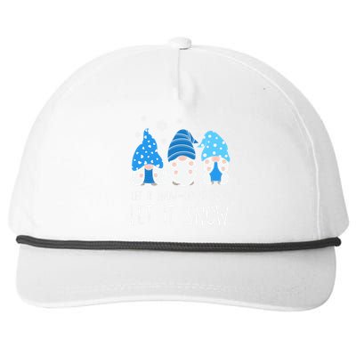 Let It Snow Gnomes Winter Holiday Cute Snapback Five-Panel Rope Hat