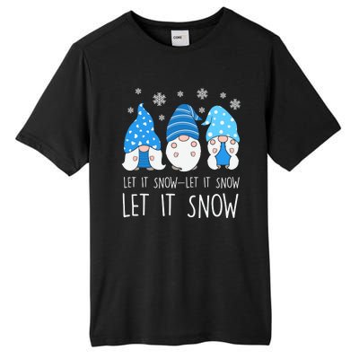 Let It Snow Gnomes Winter Holiday Cute Tall Fusion ChromaSoft Performance T-Shirt