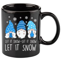 Let It Snow Gnomes Winter Holiday Cute 11oz C Handle Ceramic Mug