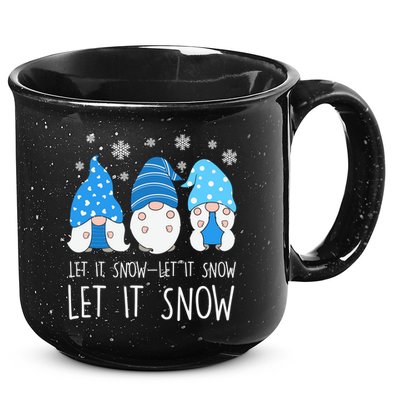 Let It Snow Gnomes Winter Holiday Cute 15oz Campfire Ceramic Mug