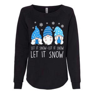 Let It Snow Gnomes Winter Holiday Cute Womens California Wash Sweatshirt