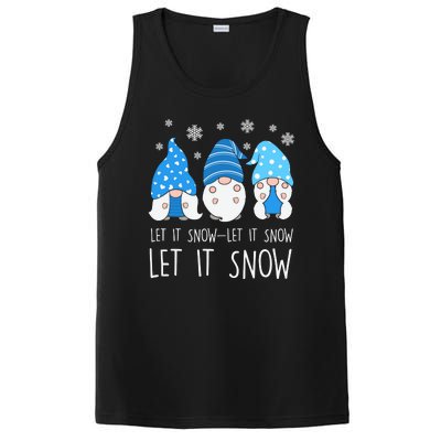 Let It Snow Gnomes Winter Holiday Cute PosiCharge Competitor Tank