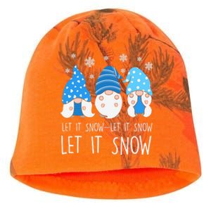 Let It Snow Gnomes Winter Holiday Cute Kati - Camo Knit Beanie