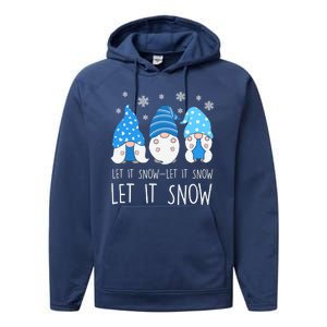 Let It Snow Gnomes Winter Holiday Cute Performance Fleece Hoodie