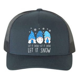 Let It Snow Gnomes Winter Holiday Cute Yupoong Adult 5-Panel Trucker Hat