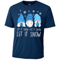 Let It Snow Gnomes Winter Holiday Cute Cooling Performance Crew T-Shirt