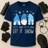 Let It Snow Gnomes Winter Holiday Cute Cooling Performance Crew T-Shirt