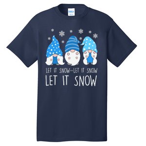 Let It Snow Gnomes Winter Holiday Cute Tall T-Shirt