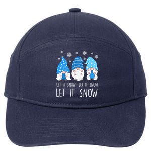 Let It Snow Gnomes Winter Holiday Cute 7-Panel Snapback Hat