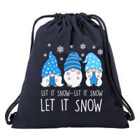 Let It Snow Gnomes Winter Holiday Cute Drawstring Bag