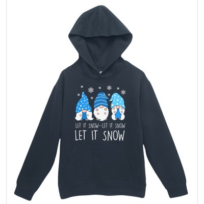 Let It Snow Gnomes Winter Holiday Cute Urban Pullover Hoodie