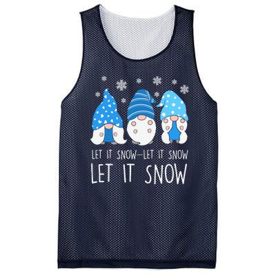 Let It Snow Gnomes Winter Holiday Cute Mesh Reversible Basketball Jersey Tank